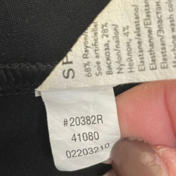 Spanx The Perfect A-line 3/4 Sleeve Shift Dress Pockets Black Style 20382R XL - Picture 11 of 12